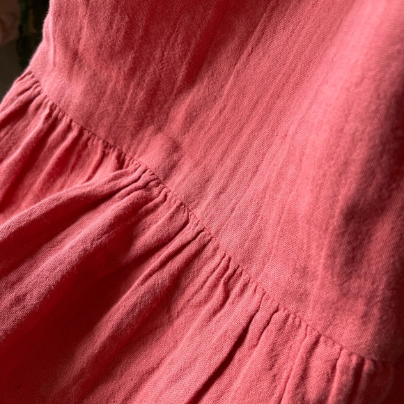 dusty pink 100% cotton gauze maxi dress - Picture 7 of 11